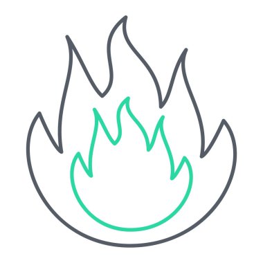 Alev simgesinin vektör illüstrasyonu