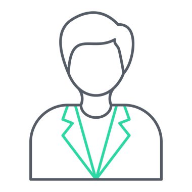 Doktor ikonu. Tıbbi avatar vektör illüstrasyonunu özetle. izole edilmiş sembol.