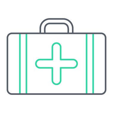 İlk yardım kiti simgesi vektör illüstrasyon grafik tasarımı