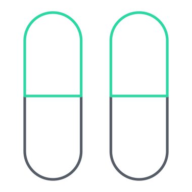 Kapsül simgesinin vektör illüstrasyonu