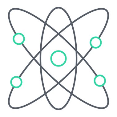 Atom simgesi. Web için molekül vektör simgelerinin özet çizimi