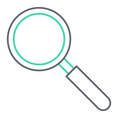 Büyüteç simgesi. İnternet için loupe vektör simgelerinin özet çizimi