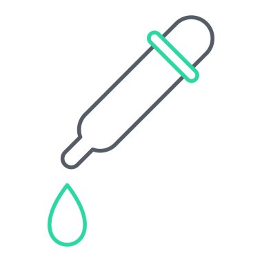 pipette çizgi simgesi, vektör illüstrasyonu