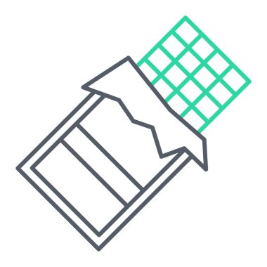 Bir waffle konisi simgesinin vektör çizimi