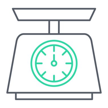 Ölçek vektör simgesi modern basit ve minimalist düz tasarım.