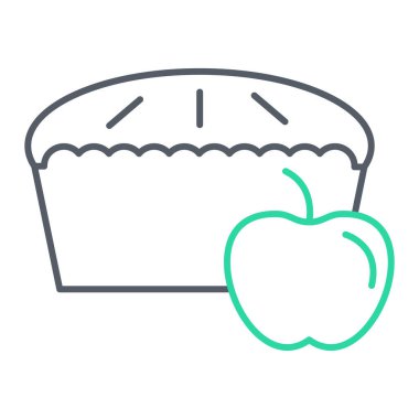 elma ikonu vektör illüstrasyonu