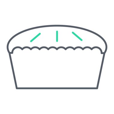 cupcake ikonu vektör illüstrasyonu