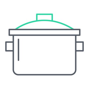 Tencere ikonu. Web için pan vektör simgelerinin özet çizimi