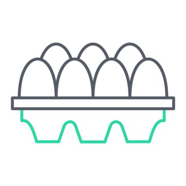 Yumurta ikonu. Ağ için yumurta çiftliği vektör simgelerinin basit çizimi