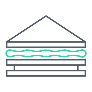 Sandviç simgesi vektör illüstrasyonu