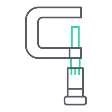 Sandalyenin çizgi simgesinin vektör illüstrasyonu