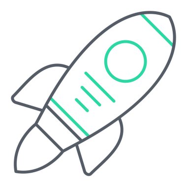 roket ikonu vektör illüstrasyonu