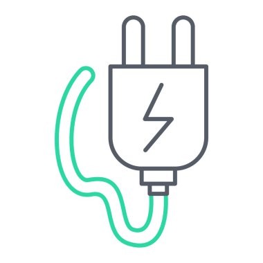 elektrik dolgu vektörü simgesi