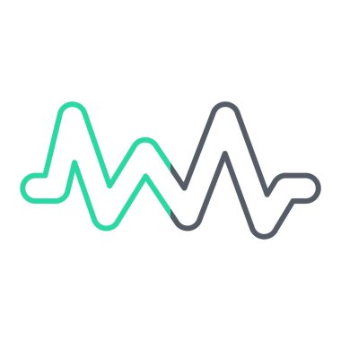 Nabız simgesi, vektör illüstrasyonu