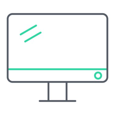 bilgisayar monitörü ikon vektör illüstrasyonu