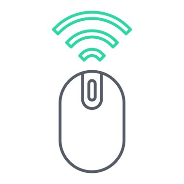 Bilgisayar faresi simgesi. Web için kablosuz yönlendirici vektör simgelerinin düz çizimi