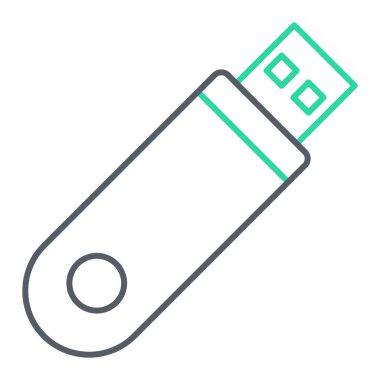 usb flash disk simge vektör illüstrasyon tasarımı