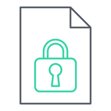 Kilit simgesinin vektör illüstrasyonu