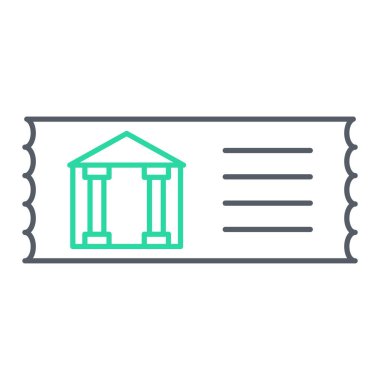 Banka simgesinin vektör illüstrasyonu