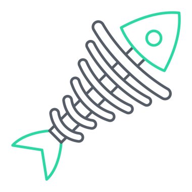 çizgi roket ikonu. Ana hatlı vektör çizimi. beyaz arkaplanda izole