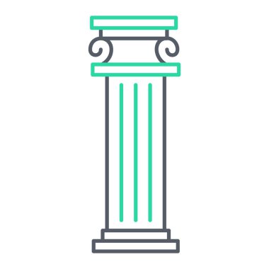 sütun simgesi. Web için sütun vektör simgelerinin özet çizimi