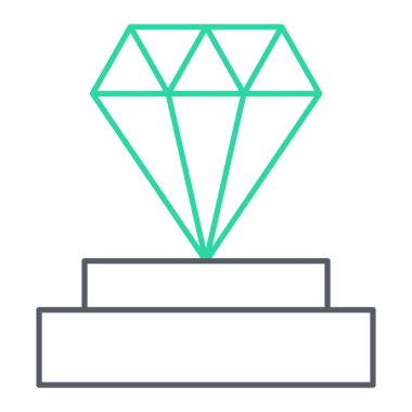 Elmas ikonu. Web için değerli vektör simgelerinin özet çizimi