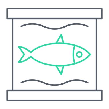 balık simgesi vektör illüstrasyonu