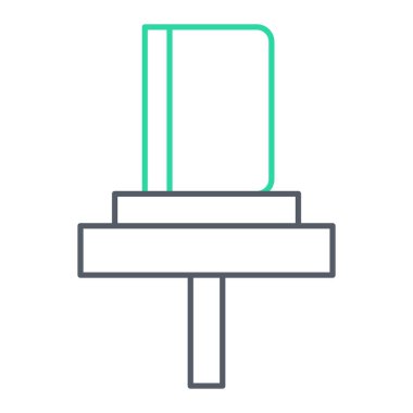 Yeşil ve beyaz işaretinin vektör illüstrasyonu