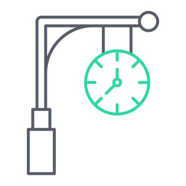 Saat simgesi vektör illüstrasyonu