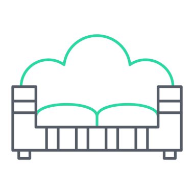 kanepe ikonu vektör illüstrasyonu