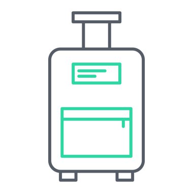 bagaj çantası ikonu. seyahat bagaj sembolü. vektör illüstrasyonu