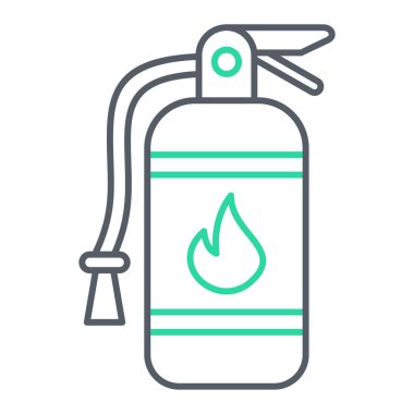 Yangın söndürme ikonu. Web için gaz hidrantı vektör çizgisi simgelerinin ana hatları