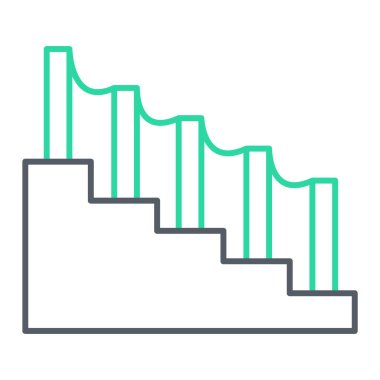 Bir bina simgesinin vektör illüstrasyonu