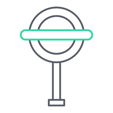 Yiyecek ve içecek sembolünün vektör çizimi. Araba ve okul tabelalarının ana hatları. düzenlenebilir vuruş