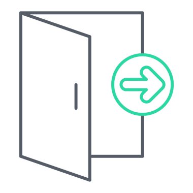 kapı simgesi vektör illüstrasyonu