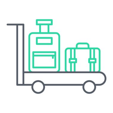 seyahat valizi ikon vektör çizimi