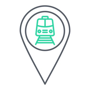 tren simgesi, vektör illüstrasyonu