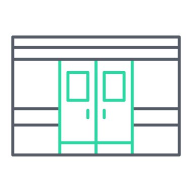 Ofis mobilyalarının vektör illüstrasyonu