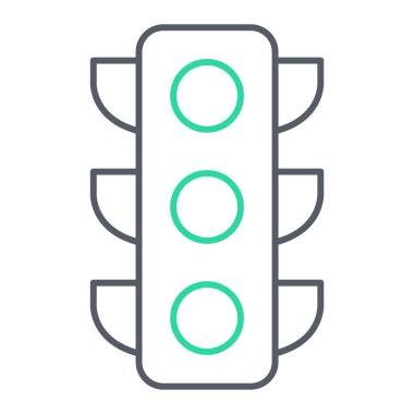 Trafik ışığı simgesi, vektör illüstrasyonu