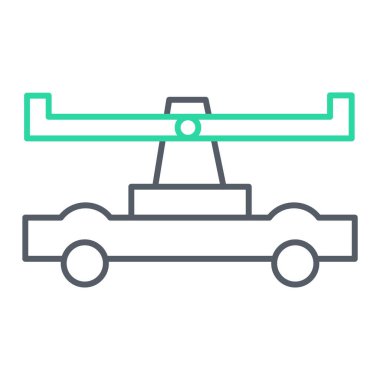 Araba simgesinin vektör illüstrasyonu