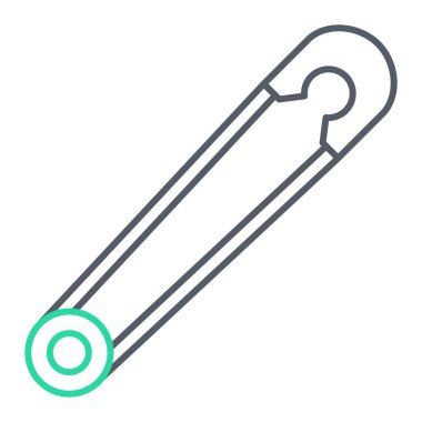 Tek izole edilmiş iğne simgesinin vektör çizimi