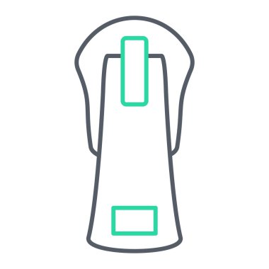 El çizimi biçimli temizlik torbasının çizgi simgesi