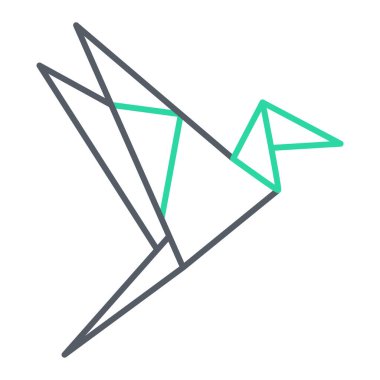 Uçurtma vektör simgesi. özet çizimi beyaz arkaplanda izole edildi.