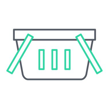 Alışveriş sepeti simgesinin vektör illüstrasyonu