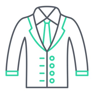 Ceket. Web simgesi basit illüstrasyon