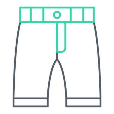 Pantolon ikonu. Web tasarımı için kıyafet vektör sembolünün basit bir gösterimi