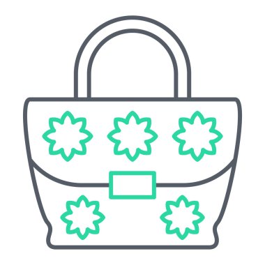 dişi kötü ağ simgesi basit illüstrasyon