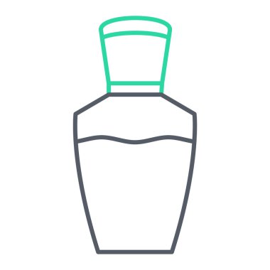 Parfüm şişesi ikonu. Web için kozmetik kavanoz vektör simgelerinin özet çizimi