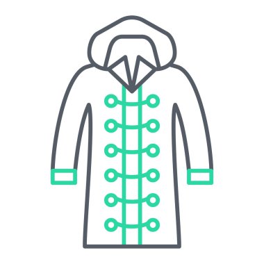 Ceket ikonu. Web için kıyafet vektör simgelerinin özet çizimi