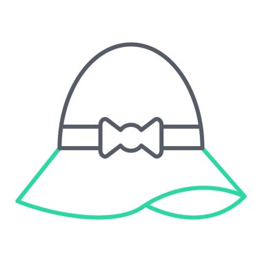 Şapka ikonu. Web için kumaş vektör simgelerinin özet çizimi